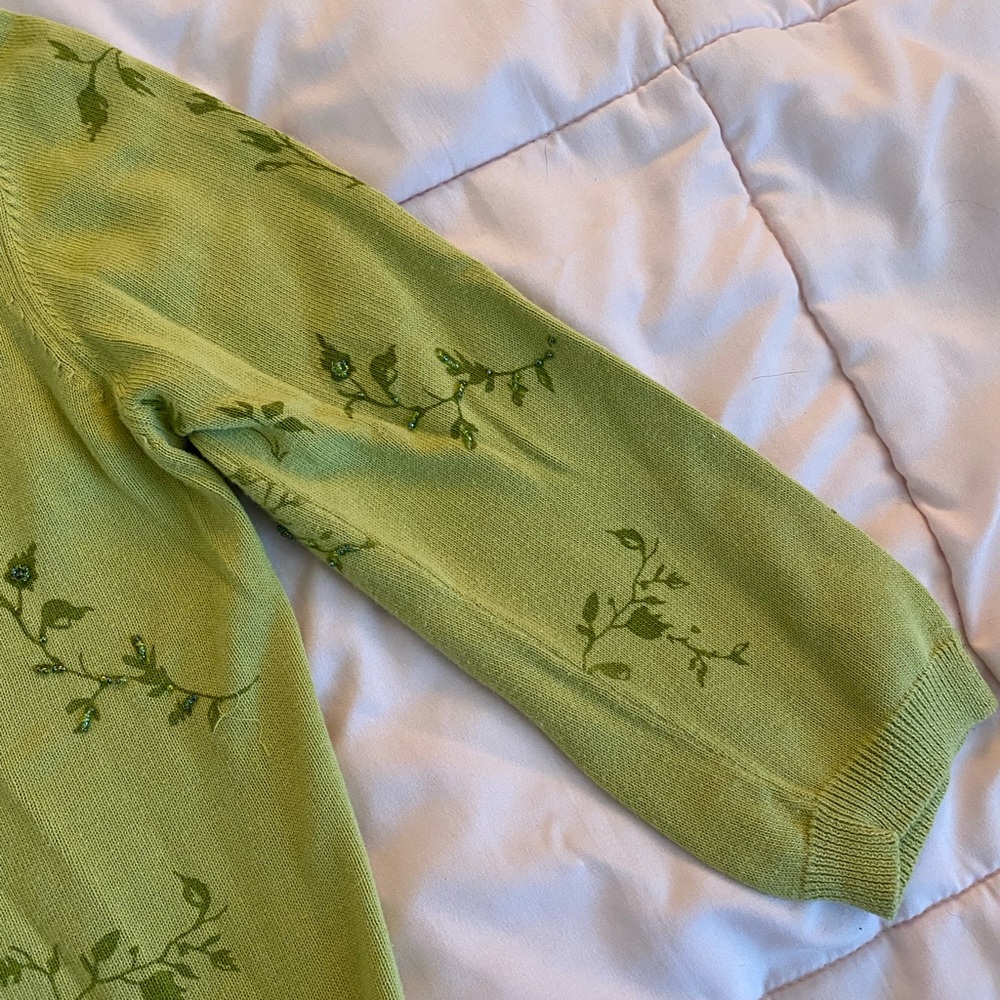 Y2K Express beaded green cardigan - Picture 4 of 12